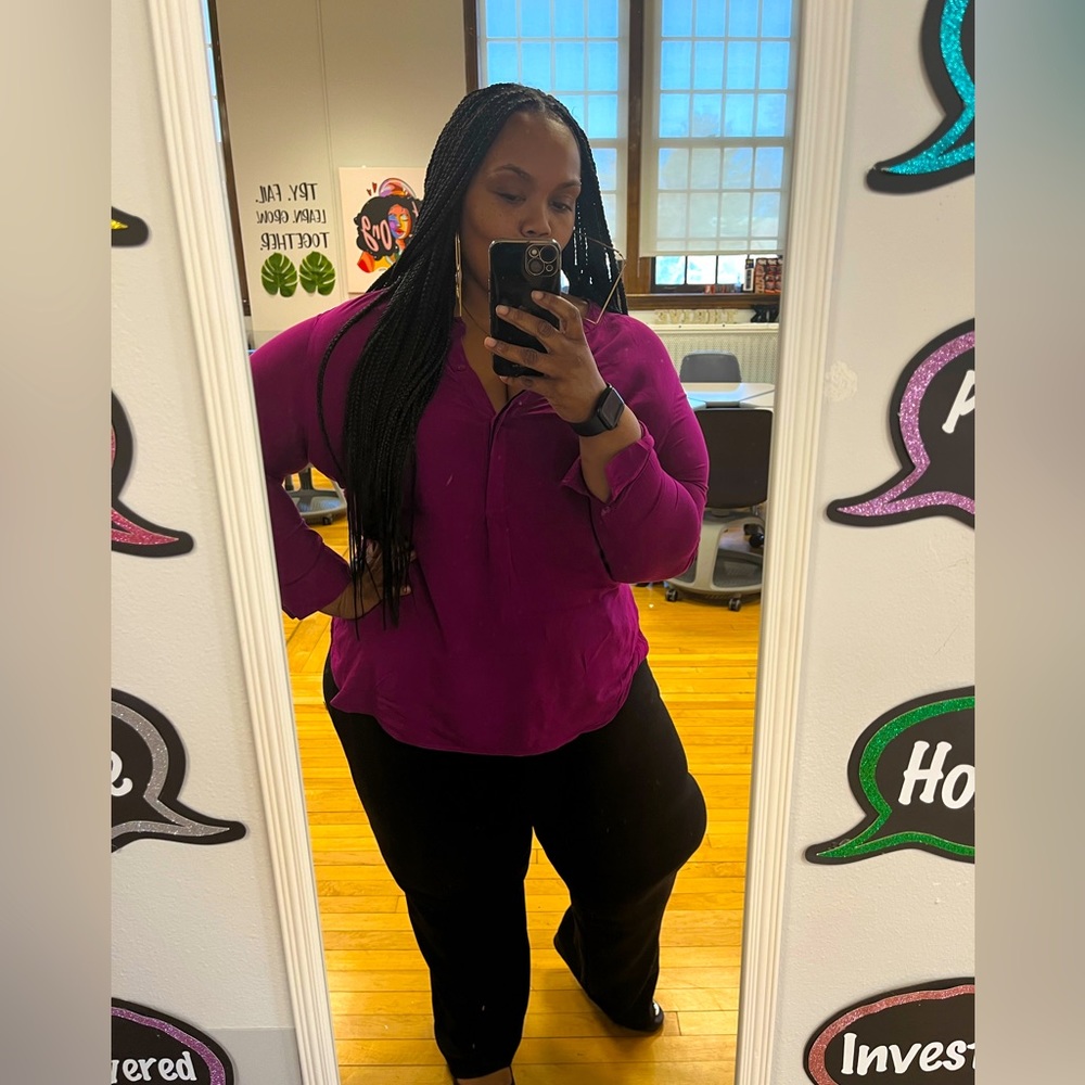 Boysenberry colored blouse! BEAUTIFUL COLOR
